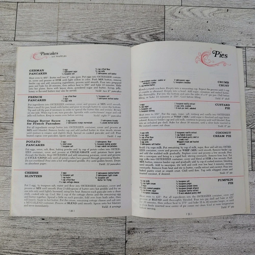 Osterizer Blender Spin Cookery Cookbook Owners Manual Booklet & Recipes 1973 Vtg